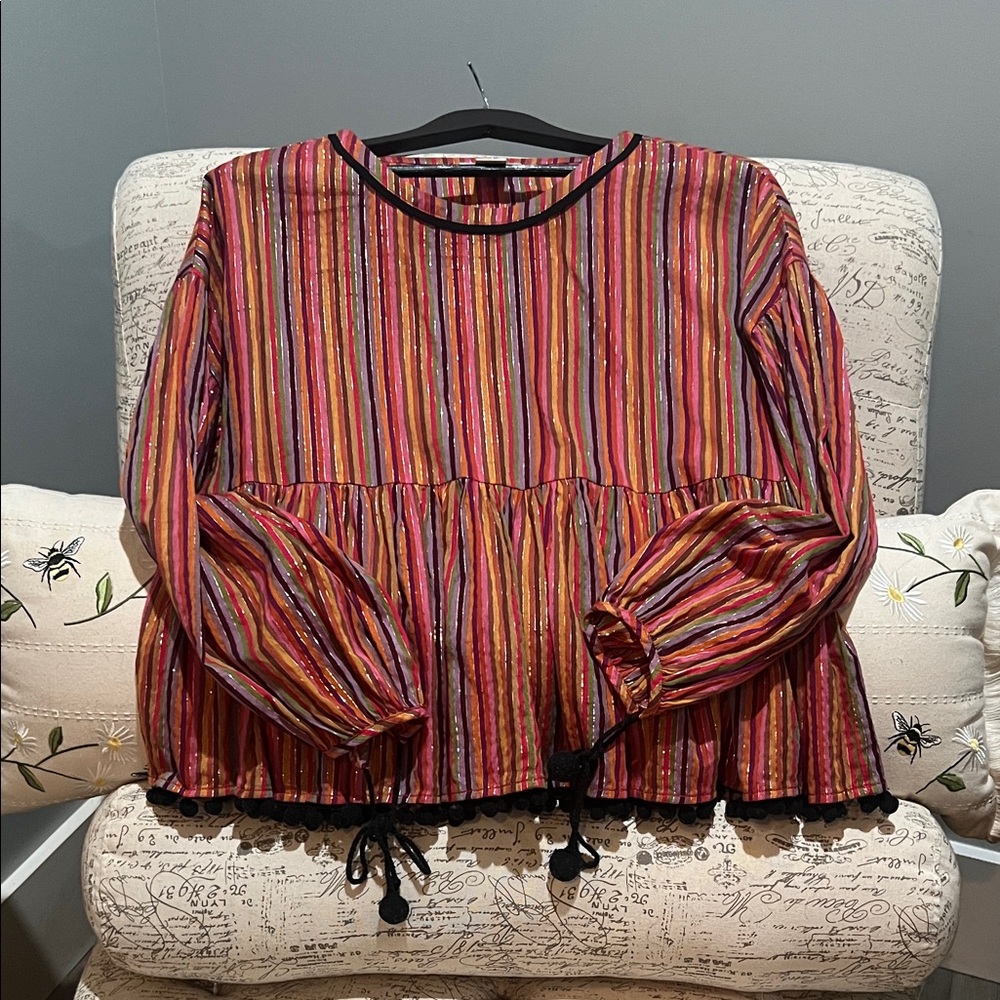Anthropologie Amaryllis Striped Blouse